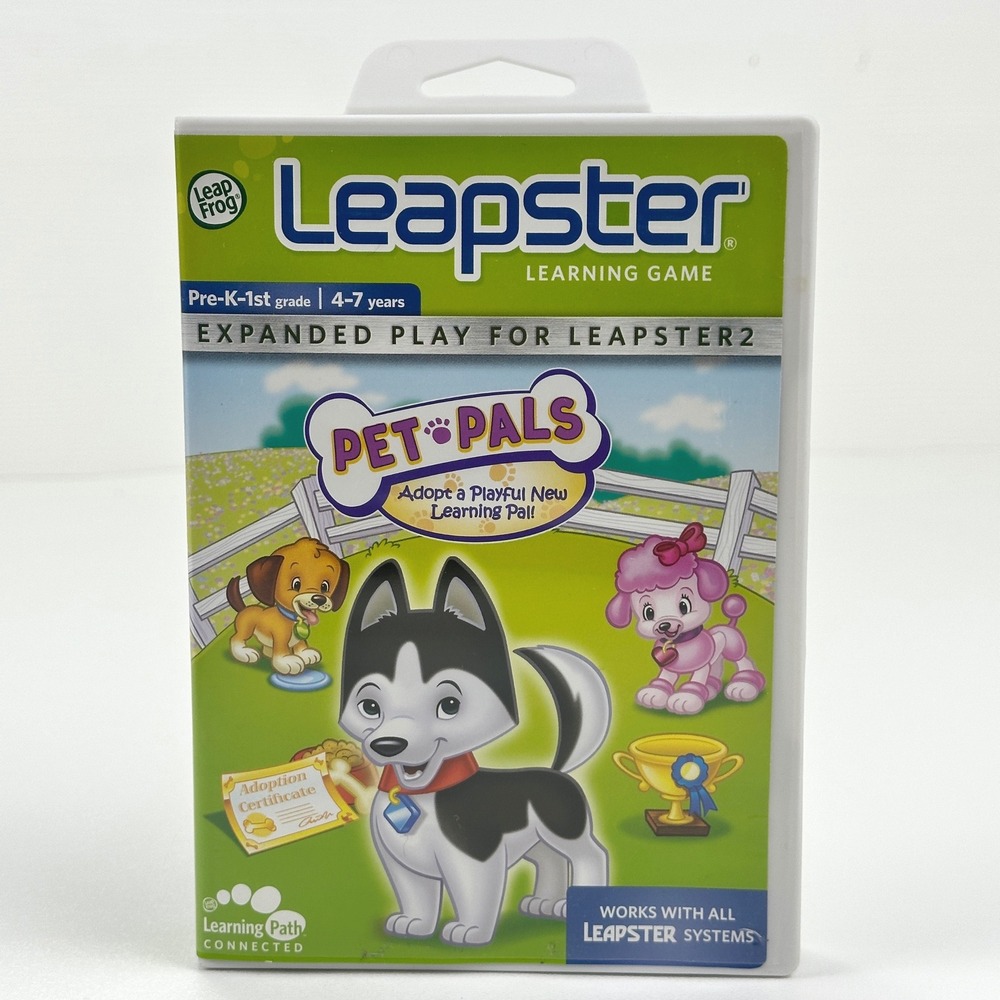 LeapFrog Leapster Pet Pals Learning‎ Game Pre-K-1st Grade Ages 4-7 Case & Manual